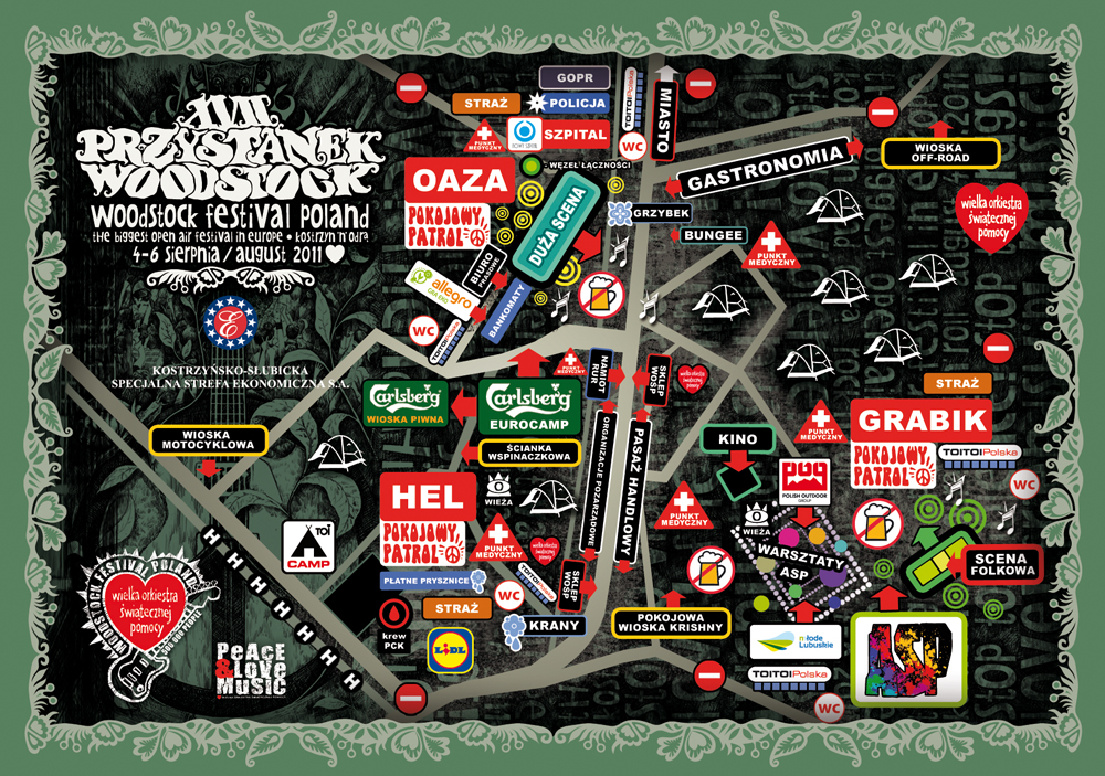 Mapa Przystaku Woodstock - foto: wosp.org