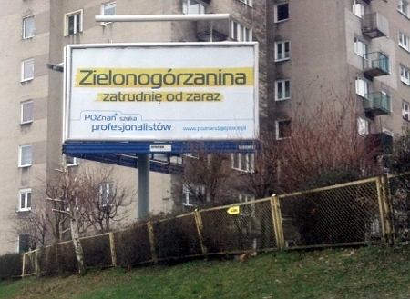 Billboard w Zielonej Górze - fot. W. Roszczuk